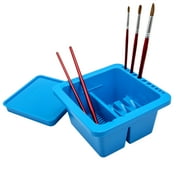 MyLifeUNIT Paint Brush Cleaner, Paint Brush Holder for Water-Based Paints Art Craft Blue