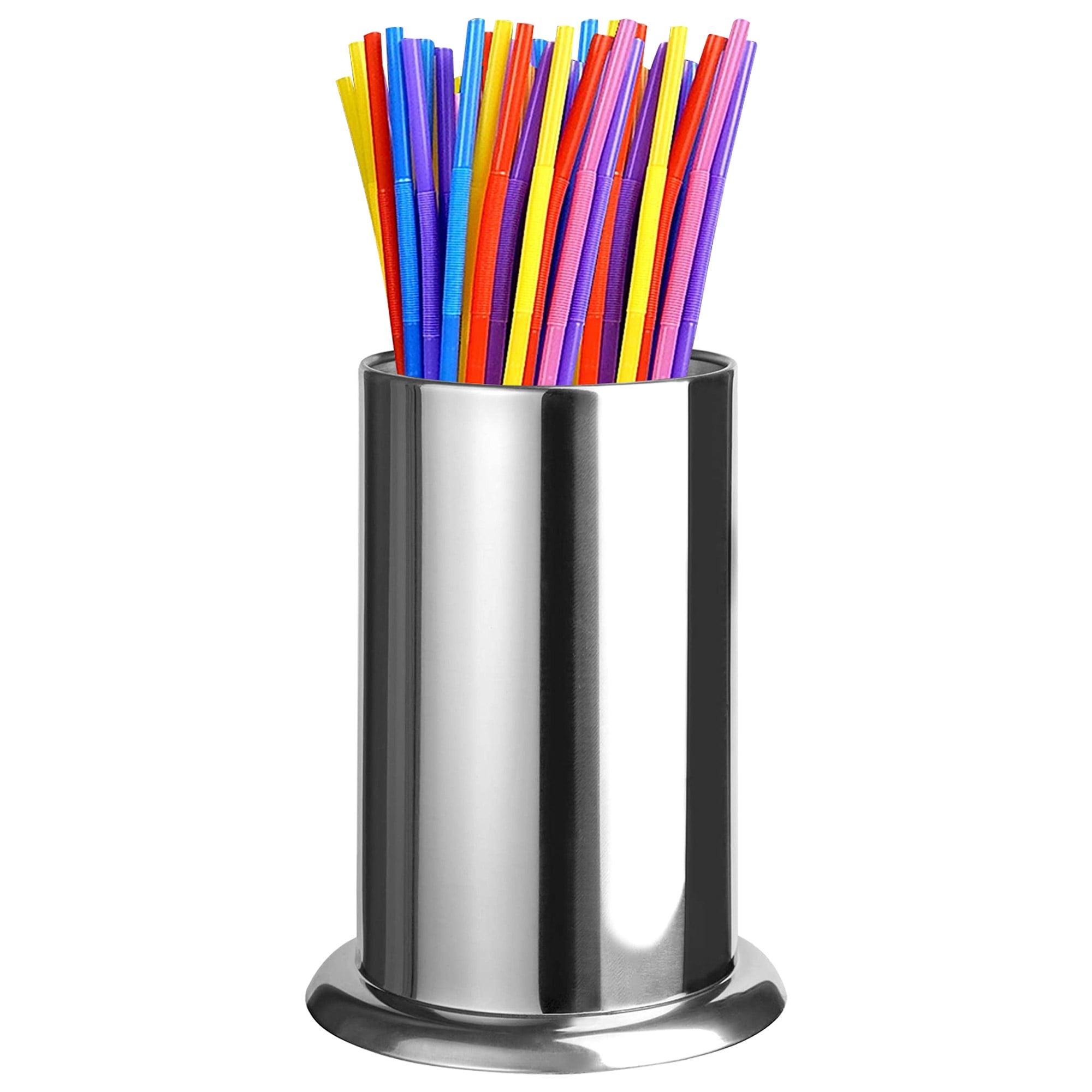 MyLifeUNIT Straw Holder for Counter, Stainless Steel Coffee Stirrers Holder 6.7" x 4.9