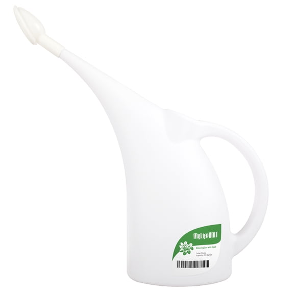 MyLifeUNIT Watering Can for Indoor Plants, Water Can with Shower Head, 1/2 Gallon ( White)