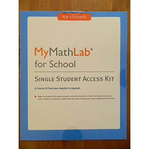 MyMathLab Access Card for School (1-year Access), 1/e, 9780133135480, 0133135489, Paperback,