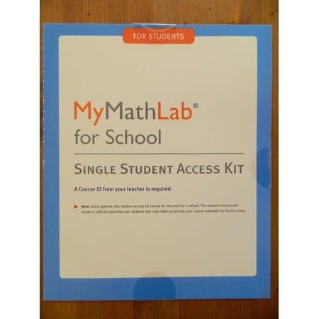 MyMathLab Access Card for School (1-year Access), 1/e