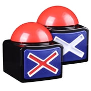 MyMealivos 2 Pcs Answer Buzzers for Adults with Lights and Sound, Novelty Toy Button for Game Quiz Family Classroom