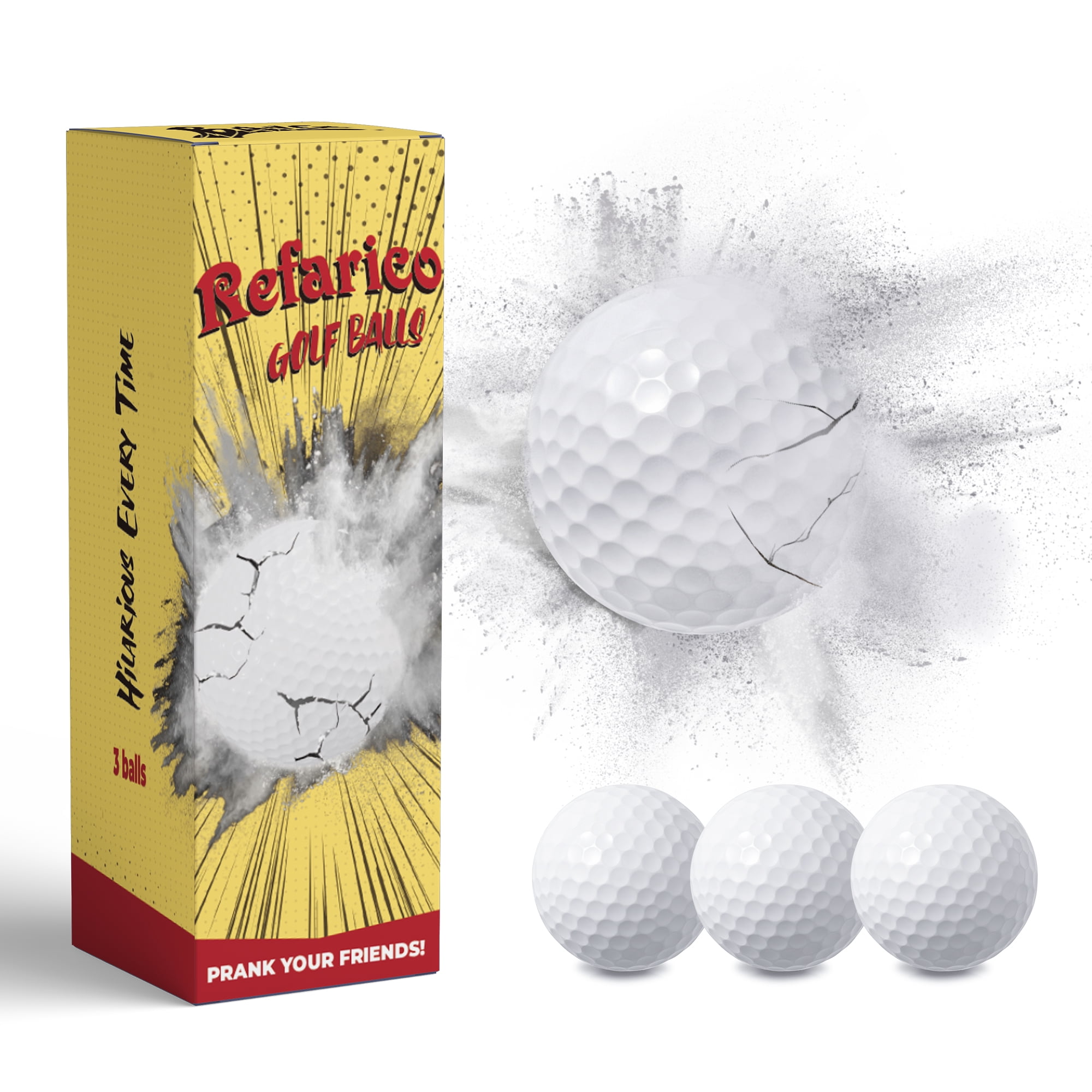 Rainbow Smoke Golf Ball 6個セット Golf Ball With Colorful Paint Splashing Out, Golf Ball, Colorful