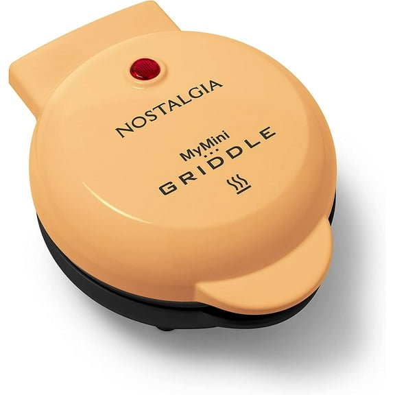 MyMini Personal Electric Griddle, Nonstick Griddle Perfect for Keto & Low-Carb Diets, Eggs, Omelets, Pancakes, Breakfast Sandwiches, Orange
