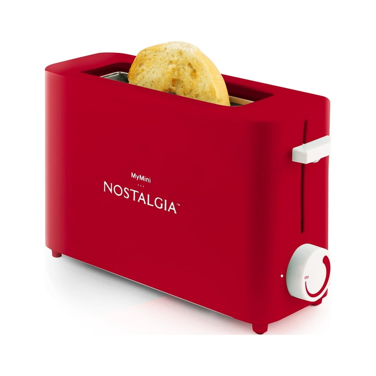 Nostalgia MyMini Single Slice Toaster, Extra Wide Slot, Adjustable  Temperature, Removable Crumb Tray, Aqua