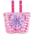 thumbnail image 1 of MyMiniFactory Kid's Bike Basket, Cute Flower + Bling DIY Crystal Stickers Bicycle Front Handlebar Basket for Kid Girls, Purple Flower, 1 of 4