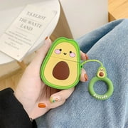 MyMiniFactory Protective Silicone Cute Avocado Pattern Heavy Duty Case Cover for Apple AirPods 1 & 2