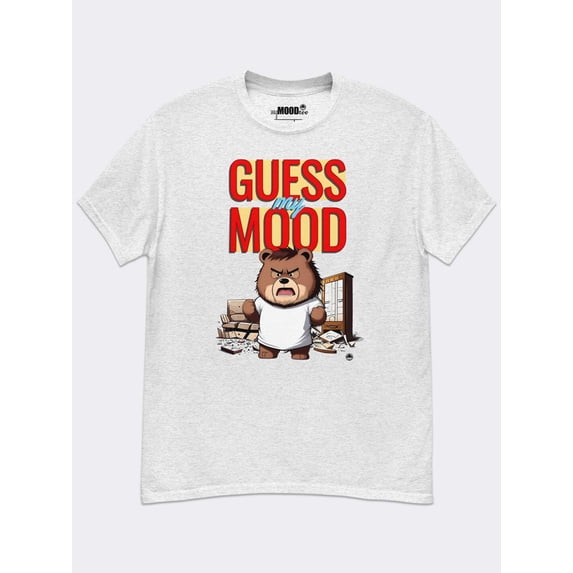 MyMoodTee Women’s Guess My Mood Cotton Graphic Tee – Funny Unpredictable Attitude Shirt
