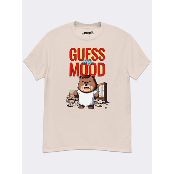 MyMoodTee Women’s Guess My Mood Cotton Graphic Tee – Funny Unpredictable Attitude Shirt