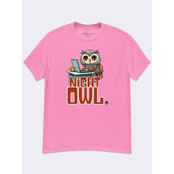 Night Owl Cotton Graphic Tee – Funny Relatable Late-Night Shirt