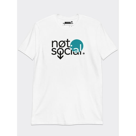 MyMoodTee Not Social, Graphic Cotton T-shirt