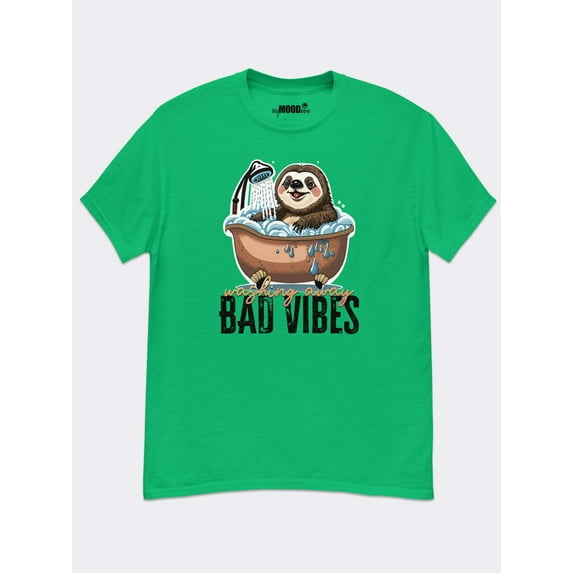 Washing Away Bad Vibes - Graphic Tee - Funny Cotton T-Shirt for Clearing Negative Energy in Style