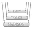 thumbnail image 1 of MyNameNecklace - Personalized Bar Name Necklace for Woman - Custom Engraved Hanging Horizontal Bar Nameplate - Made of 925 Silver Custom Any Name with 16'' + 2" Chain, 1 of 3