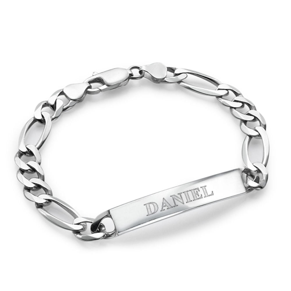 MyNameNecklace Personalized Link Bracelet - Sterling Silver/Gold With Up To 8 Engraved Heart Charms