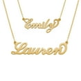thumbnail image 1 of MyNameNecklace - Personalized Unisex Classic "Carrie" Name Necklace for Woman - Custom Cursive Nameplate - Made of 18k Gold Plated Silver Custom Any Name with 16'' + 2" Chain, 1 of 4