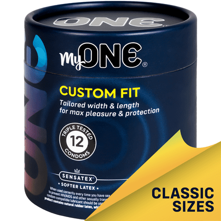 MyONE Condoms Classic Fit Size 51D: Classic Snug (51), Length 5.2” (D), Latex, 36-Count