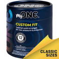thumbnail image 1 of MyONE Condoms Classic Fit Size 55G: Classic Wide(55), Length 6.5” (G), Latex, 36-Count, 1 of 9