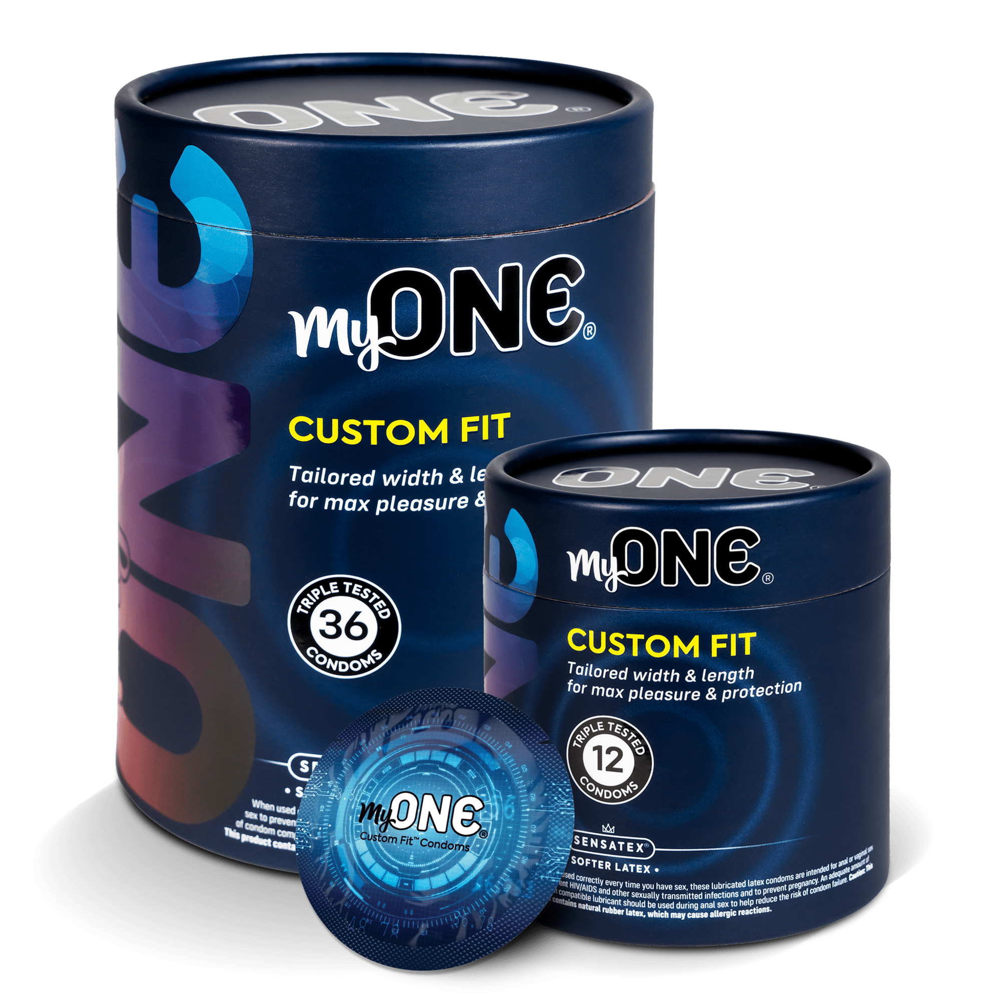 MyONE Condoms Larger Fit Size 57G: Wide 57, Length 6.5” G, 36-Count