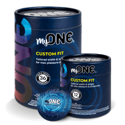 MyONE Condoms Snug Fit Size 45C: Super Snug (45), Length 4.7” (C), Latex, 36-Count