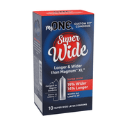 MyONE Custom Fit Super Wide Condoms | Ultra-Thin Latex, Lubricated | 10 Count
