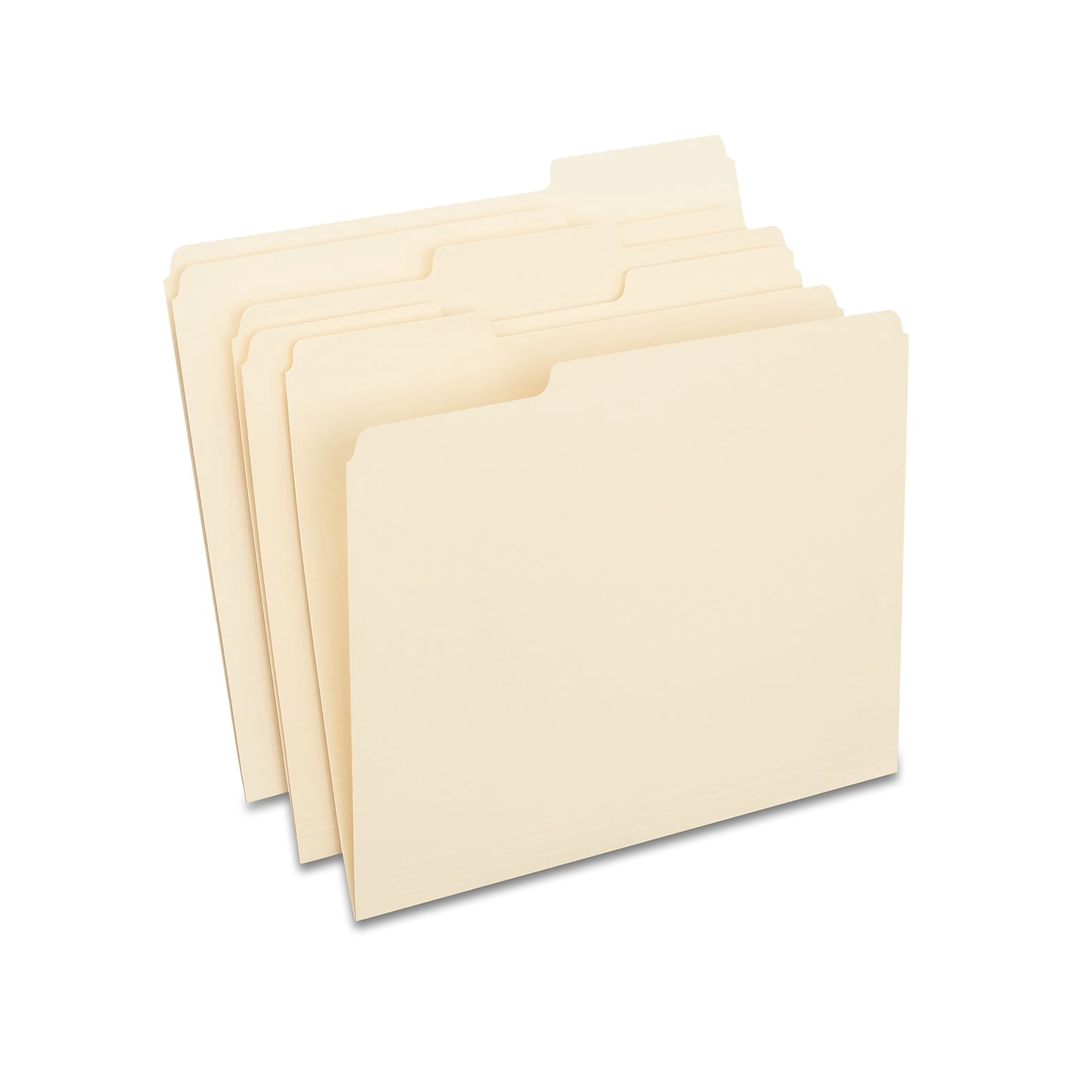 MyOfficeInnovations 100% Recycled Manila File Folders Letter 3-Tab 100/Box (246850)