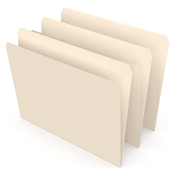 MyOfficeInnovations 116723 Manila File Folders, Letter, Single Tab, 100/BX