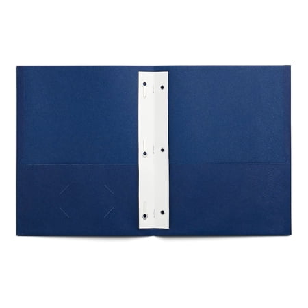 MyOfficeInnovations 2-Pocket Presentation Folders with Fasteners Dark Blue 10/Pack MYO907790