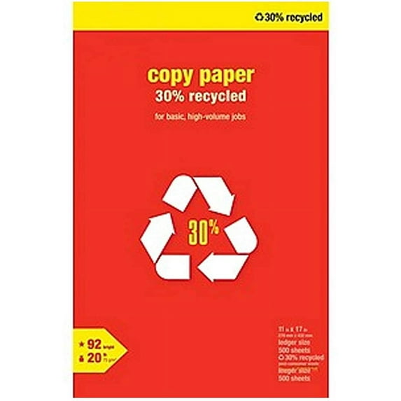 MyOfficeInnovations 30% Recycled 11x17 Paper 20 lbs 92 Bright 500/RM 580336