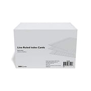 MyOfficeInnovations 4" x 6" Line Ruled White Index Cards 500/Pack 50989 233510