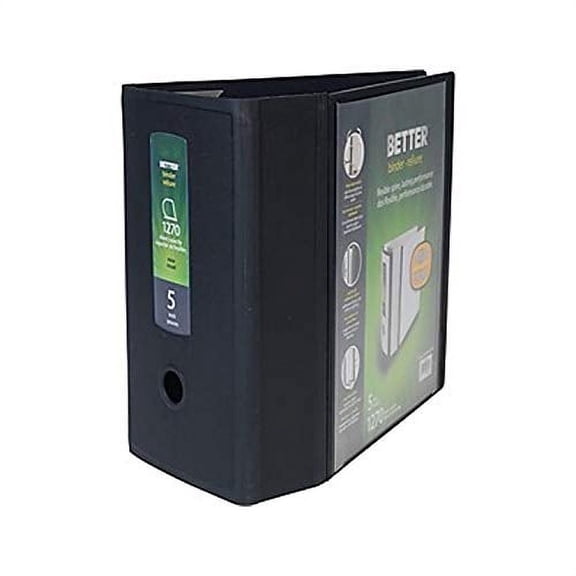 MyOfficeInnovations 5" 3-Ring Better Binder Black (44104) 1618289