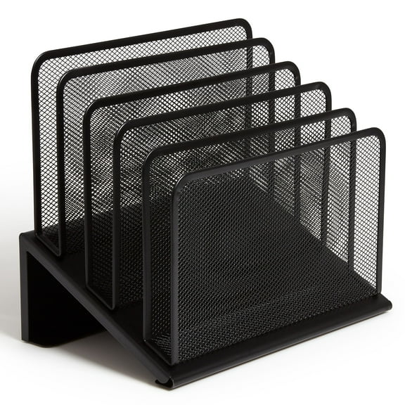 MyOfficeInnovations 5 Compartment Wire Mesh File Organizer 24402468