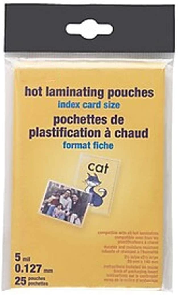 MyOfficeInnovations 5 mil Index Card Size Thermal Laminating Pouches 25 pack 489534
