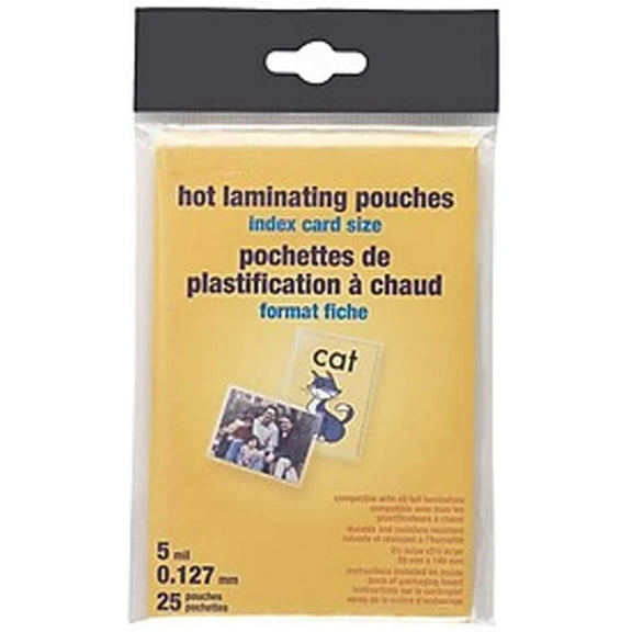 MyOfficeInnovations 5 mil Index Card Size Thermal Laminating Pouches 25 pack 489534