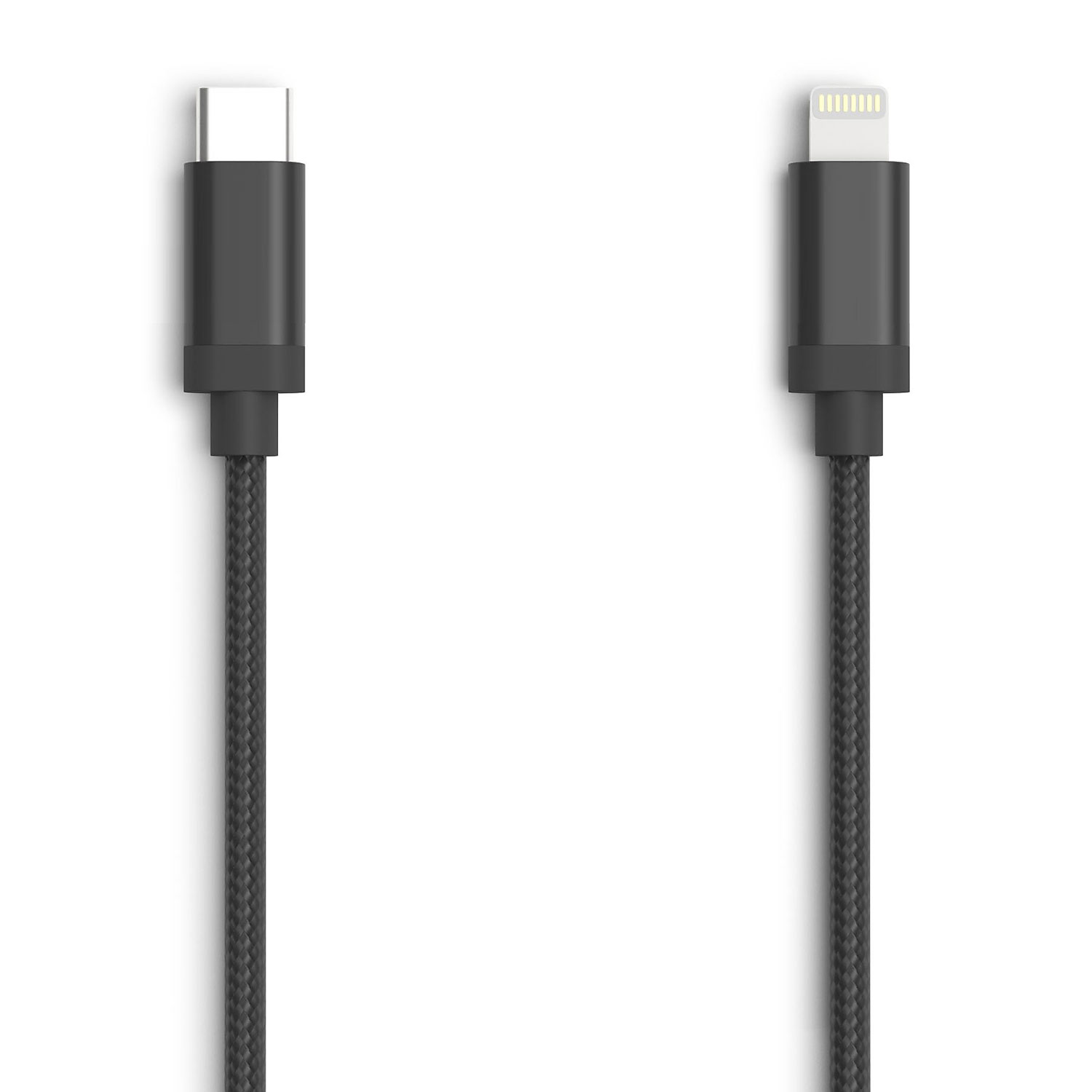 MyOfficeInnovations 6 ft. Braided Lightning Cable to USBC Cable Black MYO24411019