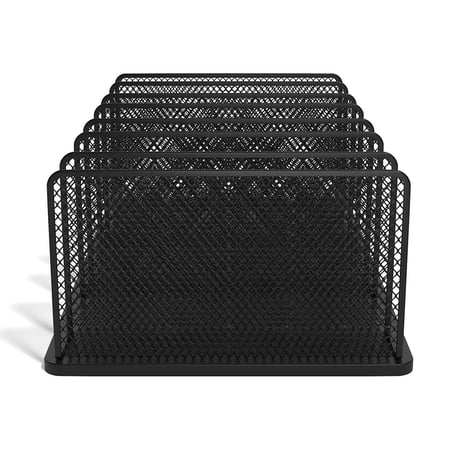 MyOfficeInnovations 7-Compartment Wire Mesh File Organizer 24402449