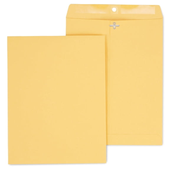MyOfficeInnovations Clasp & Moistenable Glue Catalog Envelopes 10"L x 13"H Brown 100/BX 187039