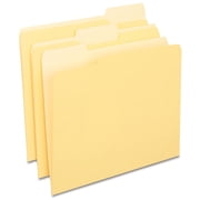 MyOfficeInnovations Colored Top-Tab File Folders 3 Tab Yellow Letter Size 100/Pack 224535