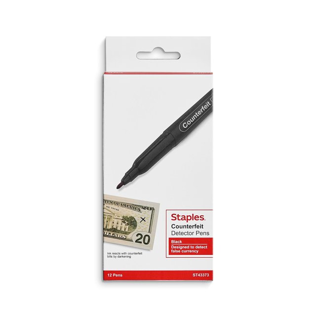 MyOfficeInnovations Counterfeit Pens Black 12/Pack (43373) 1128402