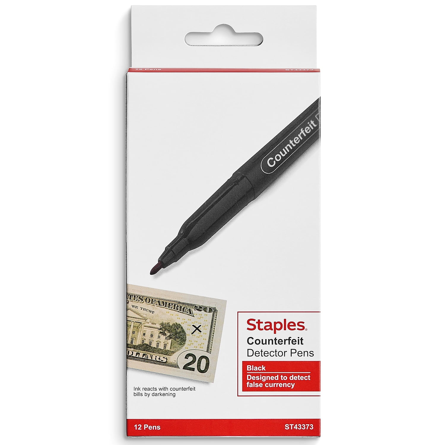 MyOfficeInnovations Counterfeit Pens Black 12/Pack (43373) 1128402
