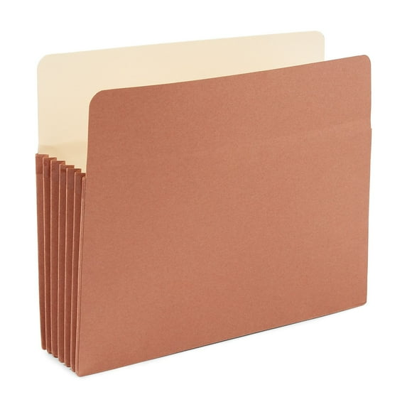 MyOfficeInnovations Expanding File Pockets 5.25" Expansion Letter Size Brown 10/BX 418335