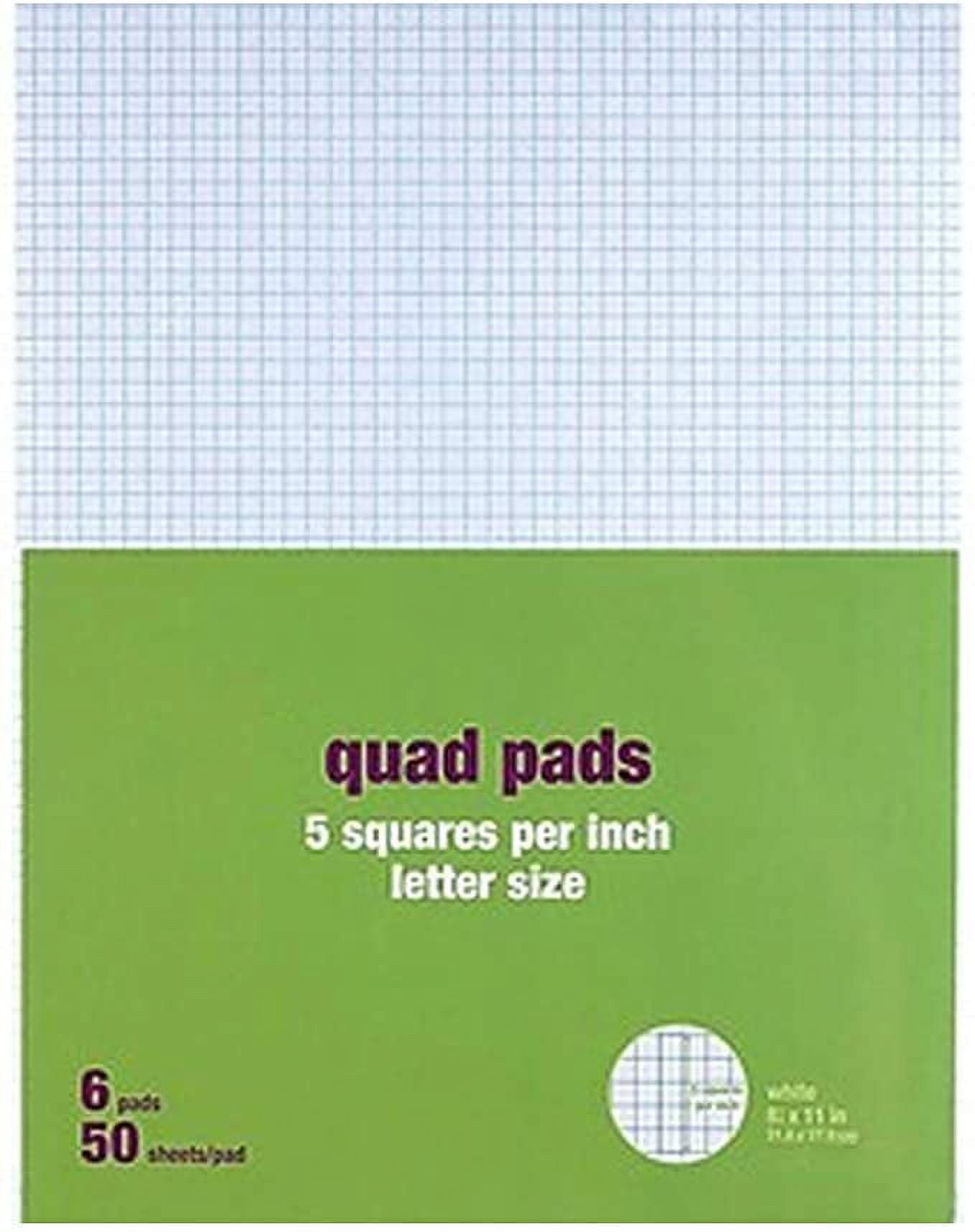 MyOfficeInnovations Graph Pads 8.5" x 11" Graph White 50 Sheets/Pad