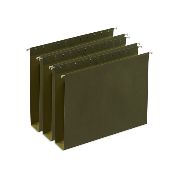 MyOfficeInnovations Hanging File Folders 2" Expansion Letter Size Standard Green 25/Bx 117515