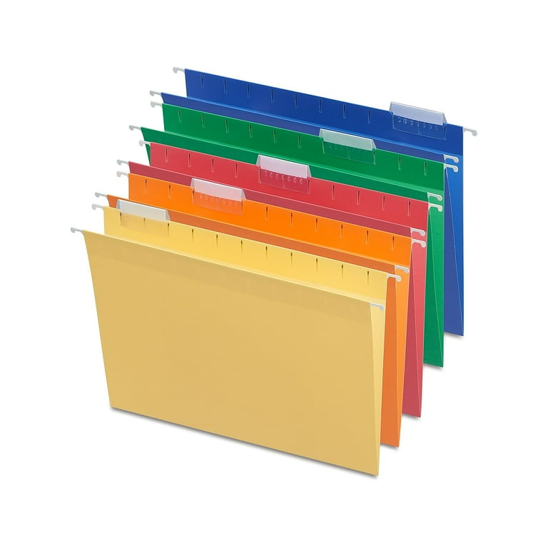 MyOfficeInnovations Hanging File Folders 5 Tab Letter Size Assorted 25/Box  (875411)