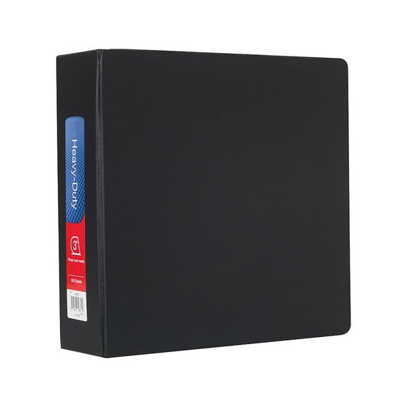 MyOfficeInnovations Heavy Duty 3 3-Ring Non-View Binder Black MYO82689