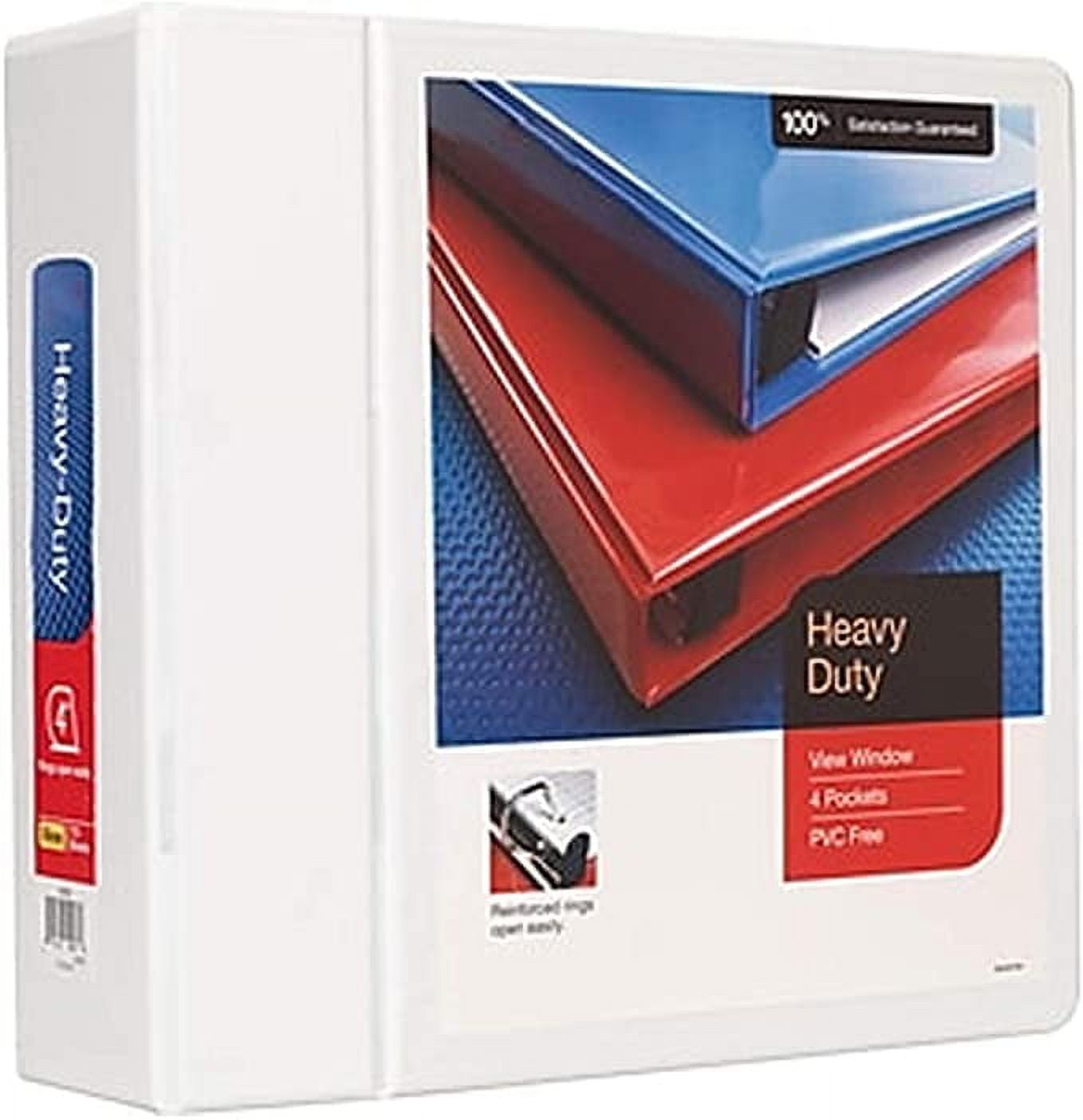 MyOfficeInnovations Heavy Duty 4" 3-Ring View Binder White (24696) 82663