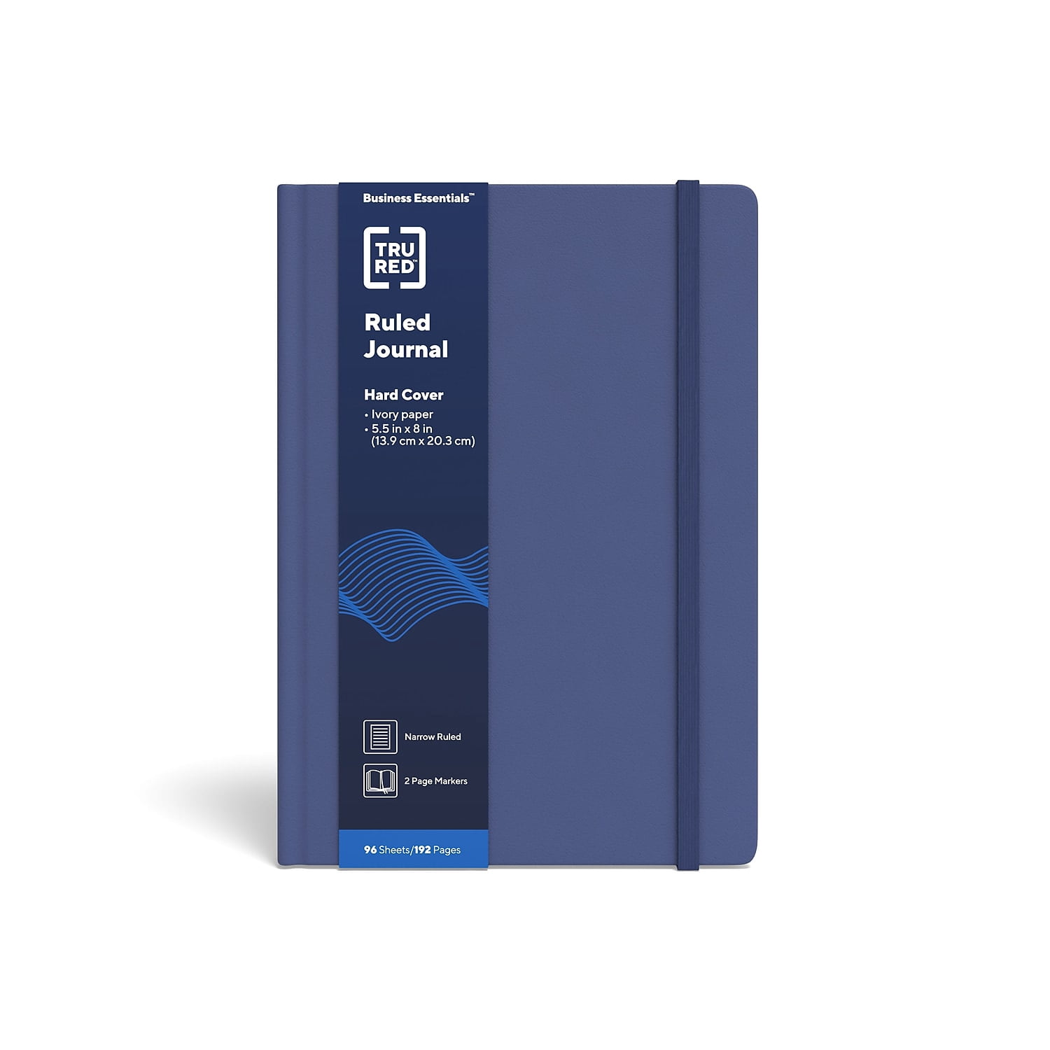 Journal Blue Basic MyOfficeInnovations Medium Hard Cover Ruled Journal Blue TR55731 ...