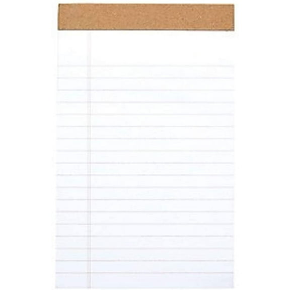 MyOfficeInnovations Notepads 5" x 8" Wide White 50 Sheets/Pad 12 Pads/PK (19938) 886428