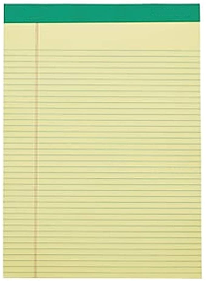 MyOfficeInnovations Notepads 8.5" x 11.75" Narrow Yellow 50 Sh./Pad 12 Pads/PK 354743