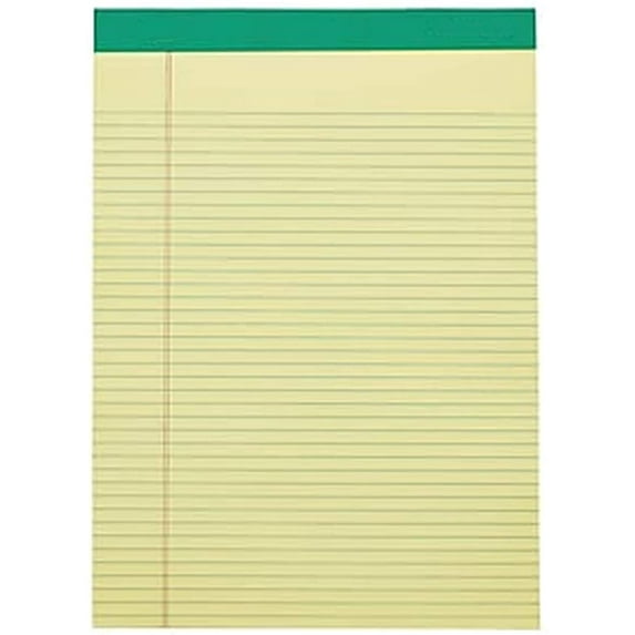 MyOfficeInnovations Notepads 8.5" x 11.75" Narrow Yellow 50 Sh./Pad 12 Pads/PK 354743