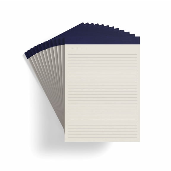 MyOfficeInnovations Notepads 8.5 x 11.75 Wide Ruled Ivory 50 Sheets/Pad 12 Pads/Pack MYO24419928